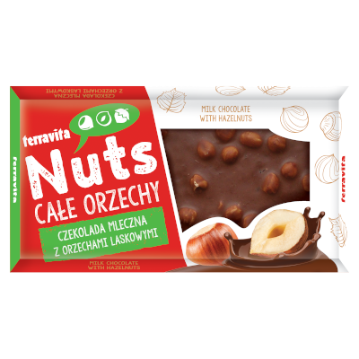 NUTS - milk chocolate with whole hazelnuts